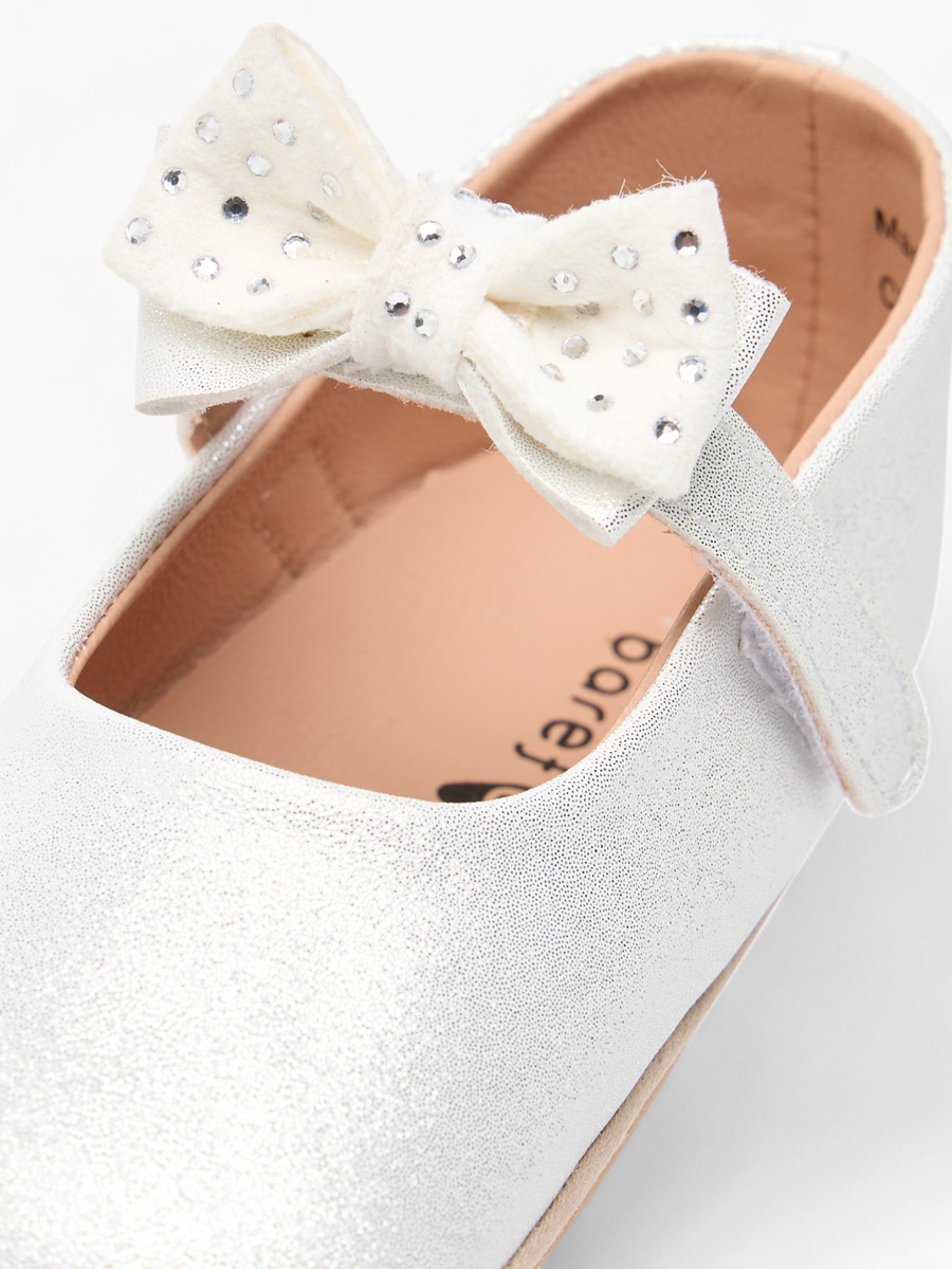 Bow Accent Booties with Hook and Loop Closure