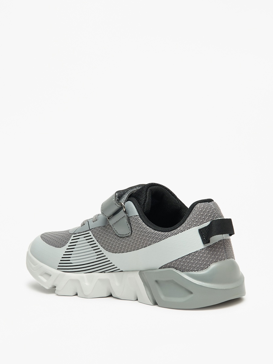 Colourblock Walking Shoes with Hook and Loop Closure