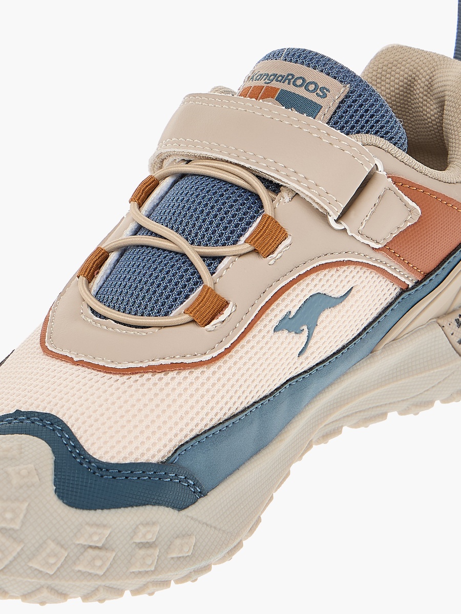 Logo Detail Sports Shoes with Hook and Loop Closure