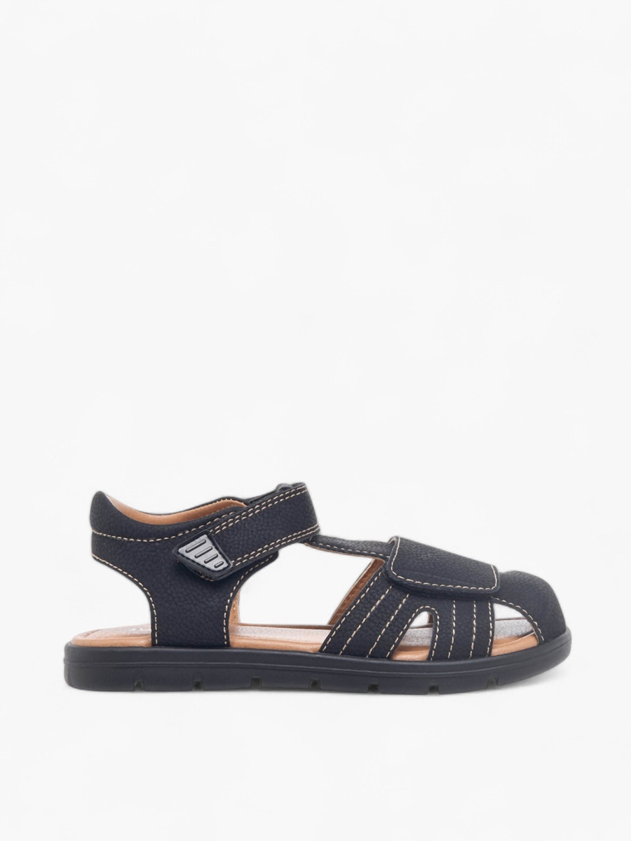 Stitch Detail Fisherman Sandals with Hook and Loop Closure
