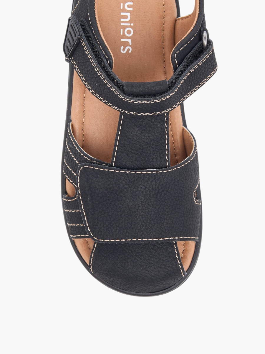 Stitch Detail Fisherman Sandals with Hook and Loop Closure