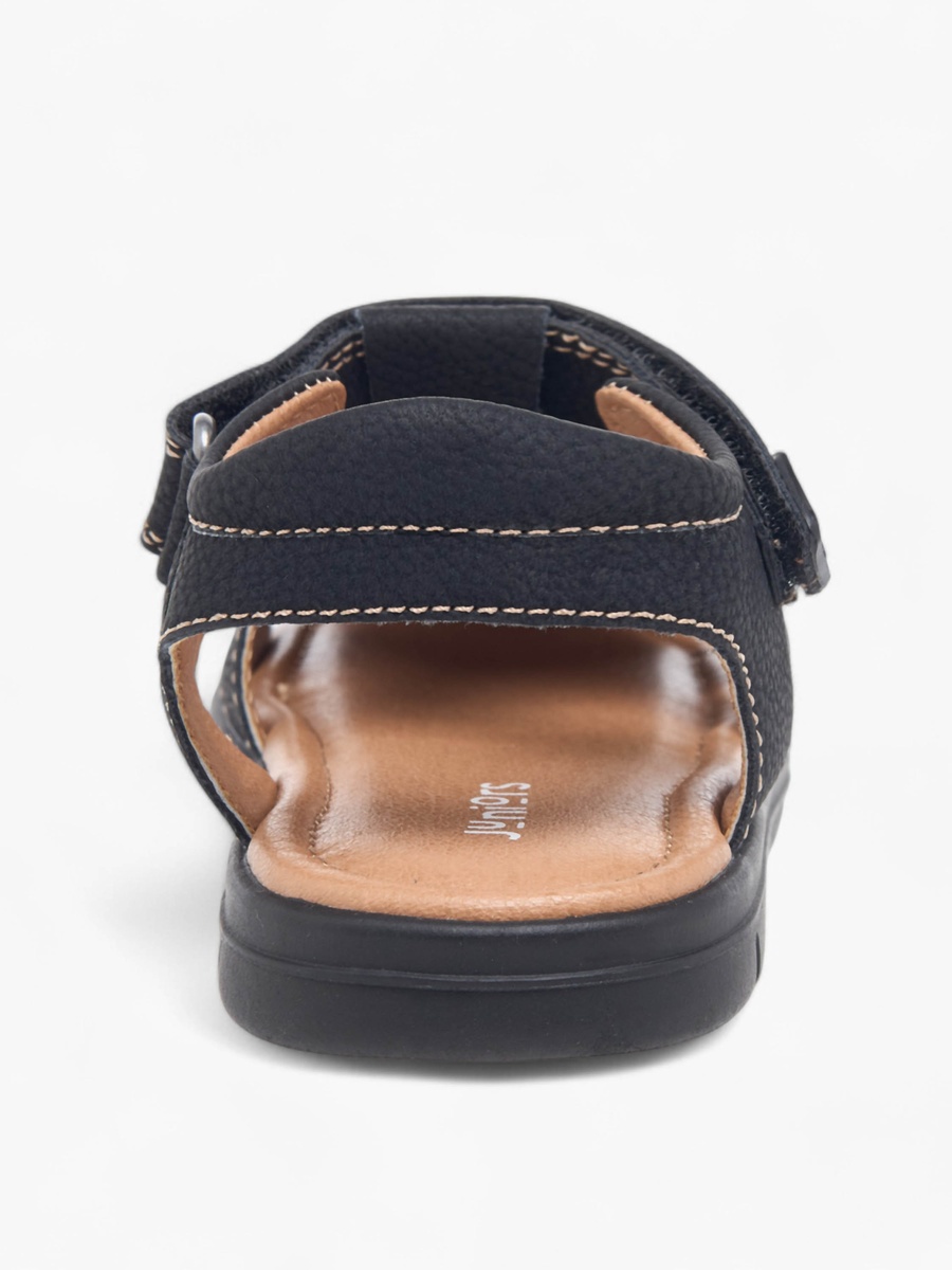 Stitch Detail Fisherman Sandals with Hook and Loop Closure