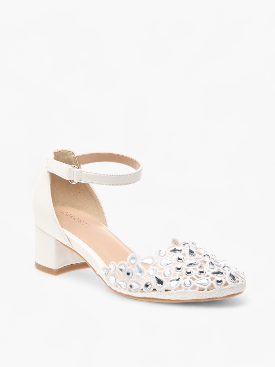 Embellished Shoes with Hook and Loop Closure