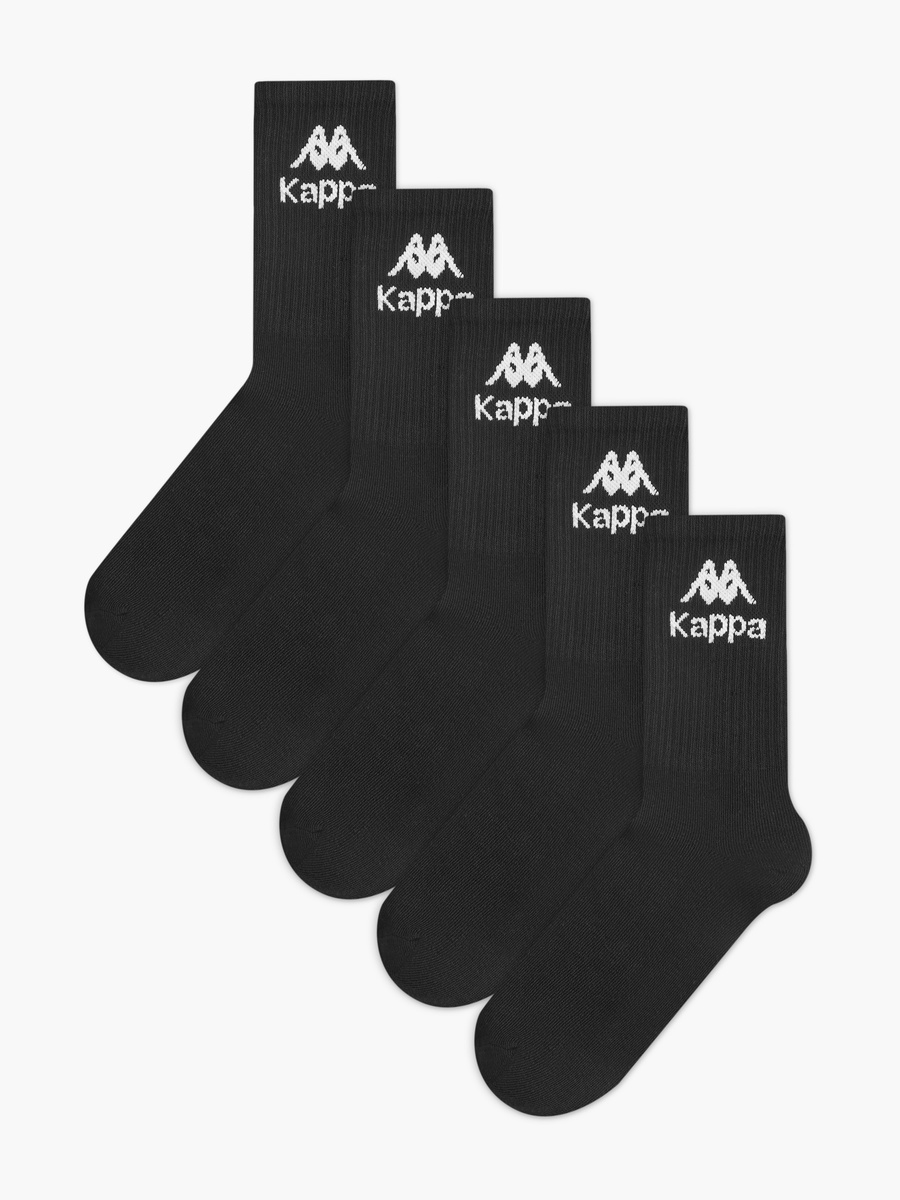 Logo Detail Non Terry Crew Length Socks - Set of 5