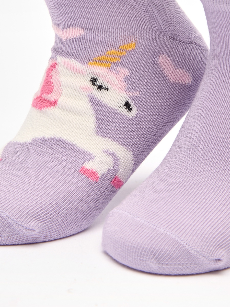 Printed Ankle Length Non Terry Socks - Set of 5