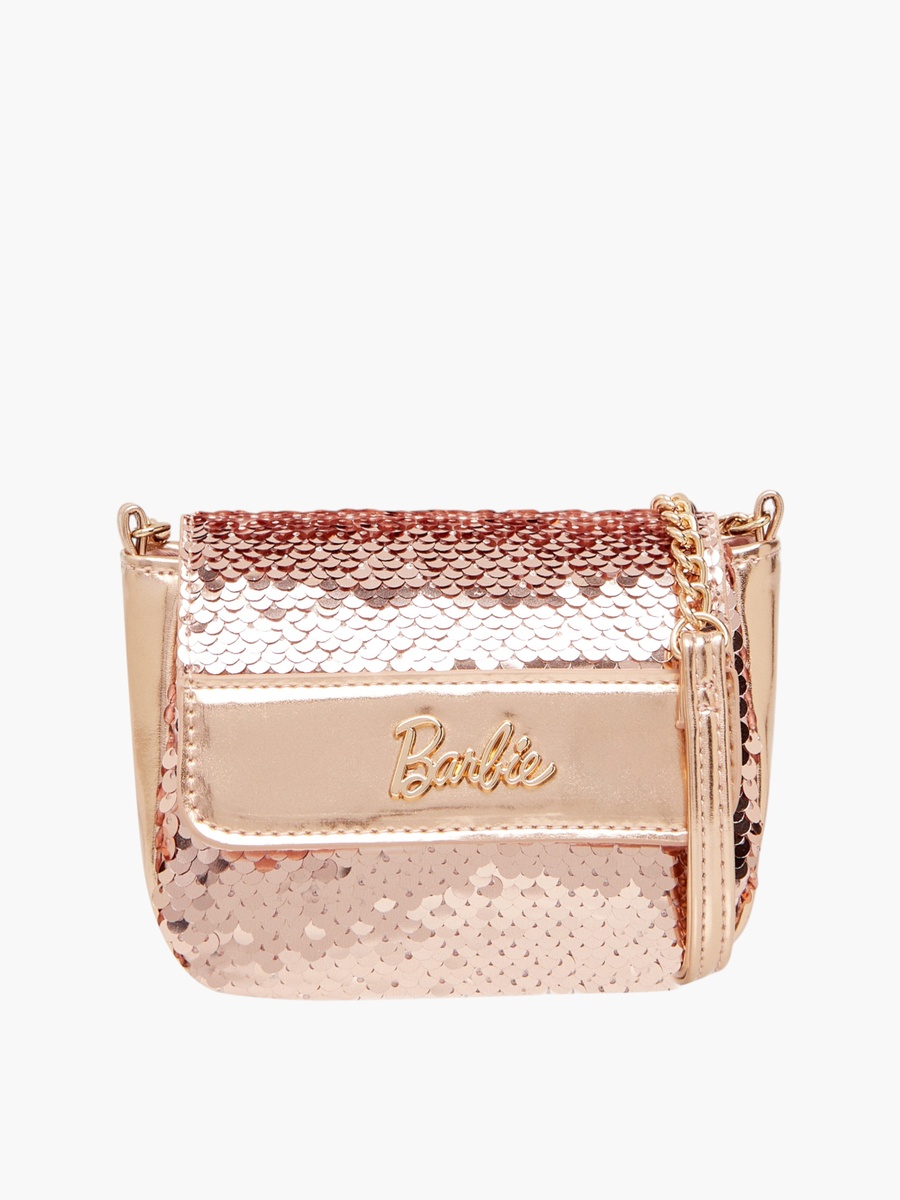 All-Over Embellished Crossbody Bag with Button Closure