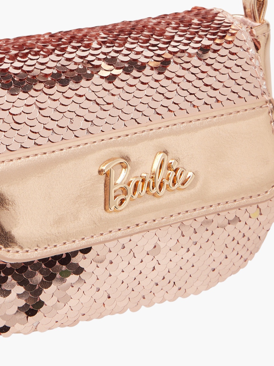 All-Over Embellished Crossbody Bag with Button Closure