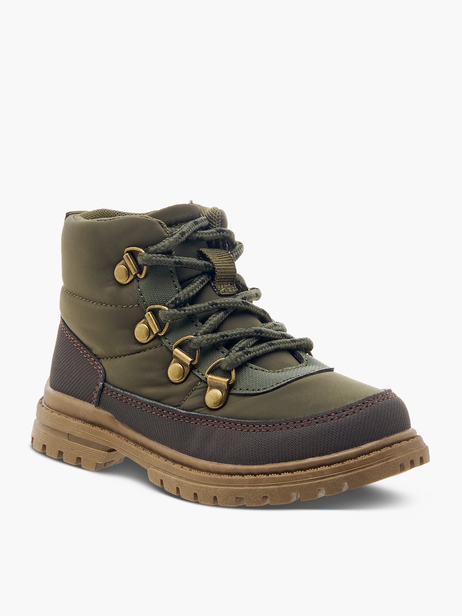 Panelled Ankle Boots with Zip Closure and Pull Tabs