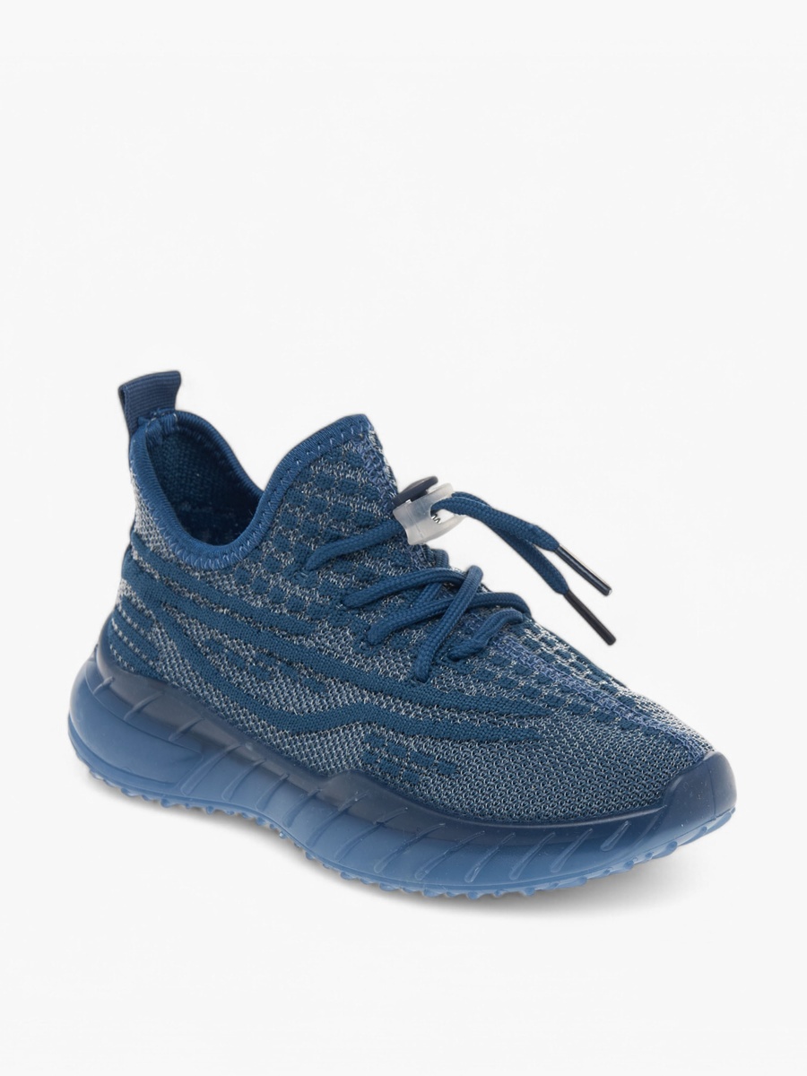 Monotone Sports Shoes with Lace-Up Closure
