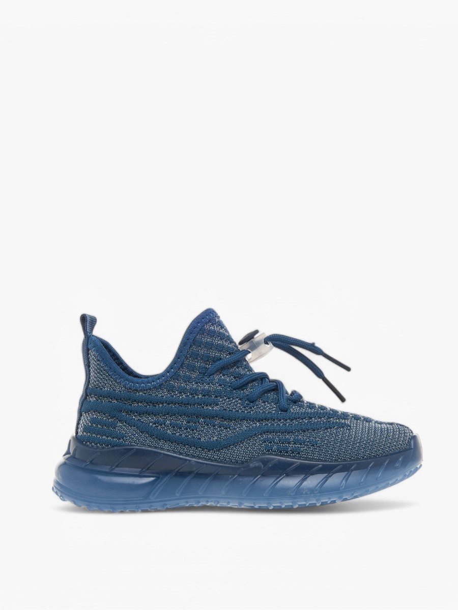 Monotone Sports Shoes with Lace-Up Closure