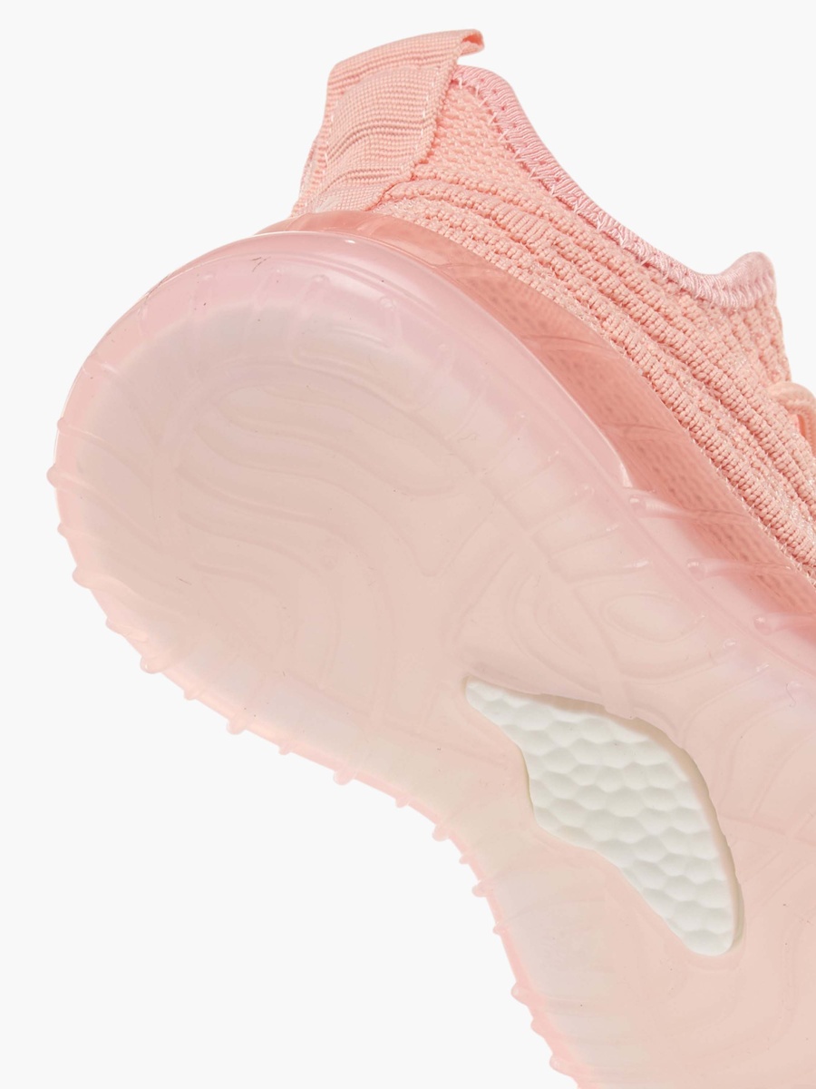 Monotone Sports Shoes with Lace-Up Closure