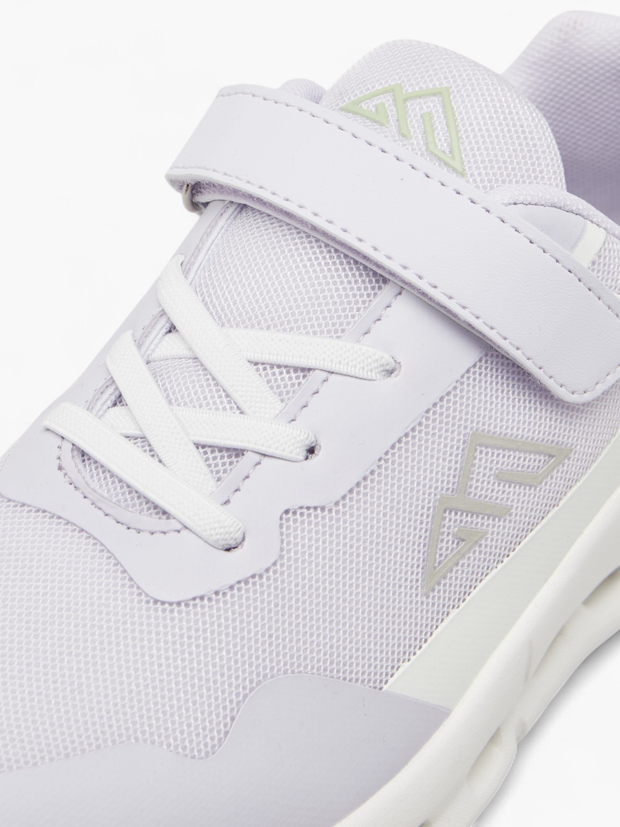 Textured Sneakers with Hook and Loop Closure