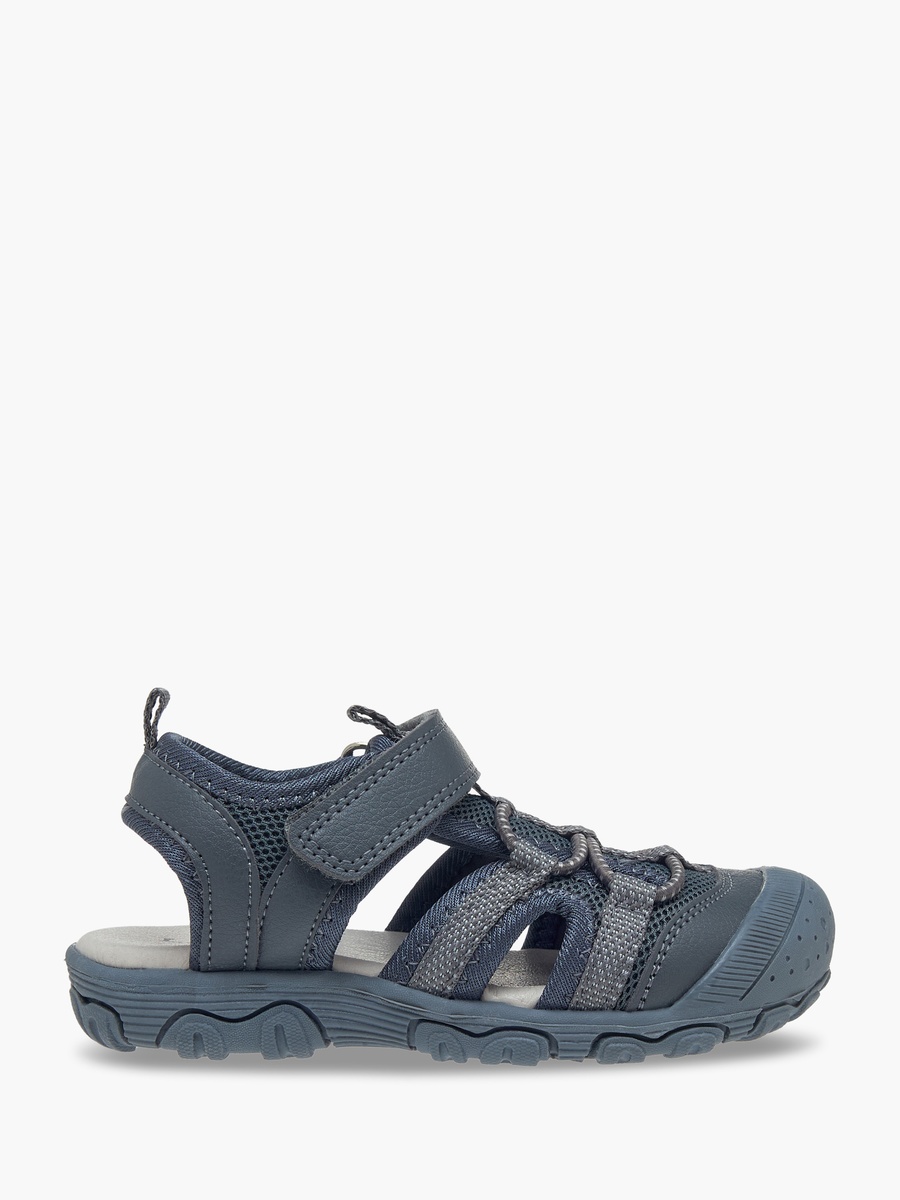 Mesh Detail Sandals with Hook and Loop Closure