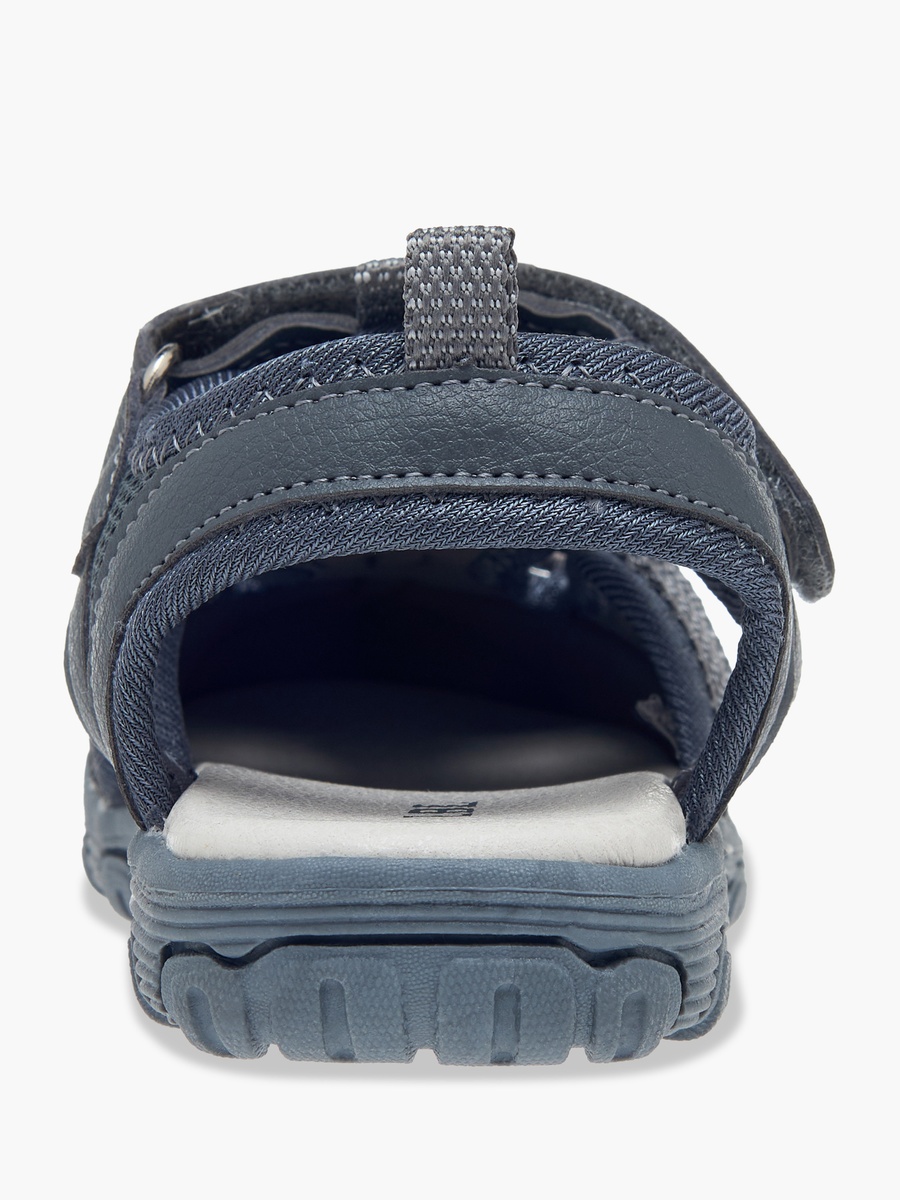 Mesh Detail Sandals with Hook and Loop Closure