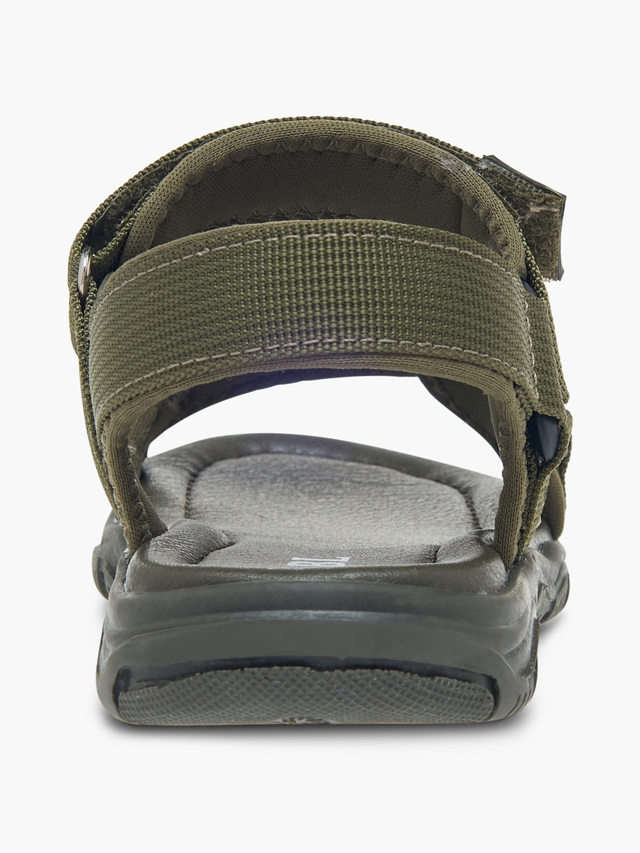 Textured Sandals with Hook and Loop Closure