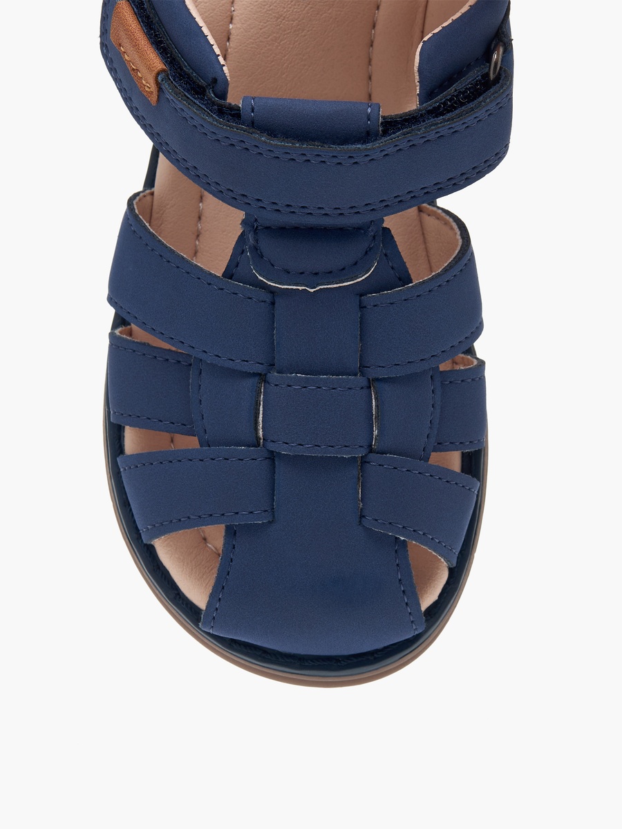 Strappy Sandals with Hook and Loop Closure