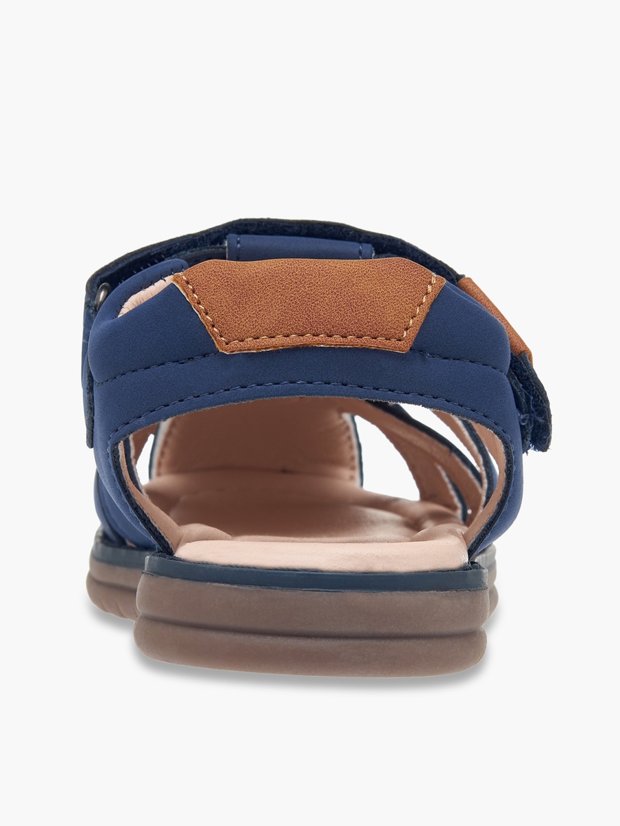 Strappy Sandals with Hook and Loop Closure