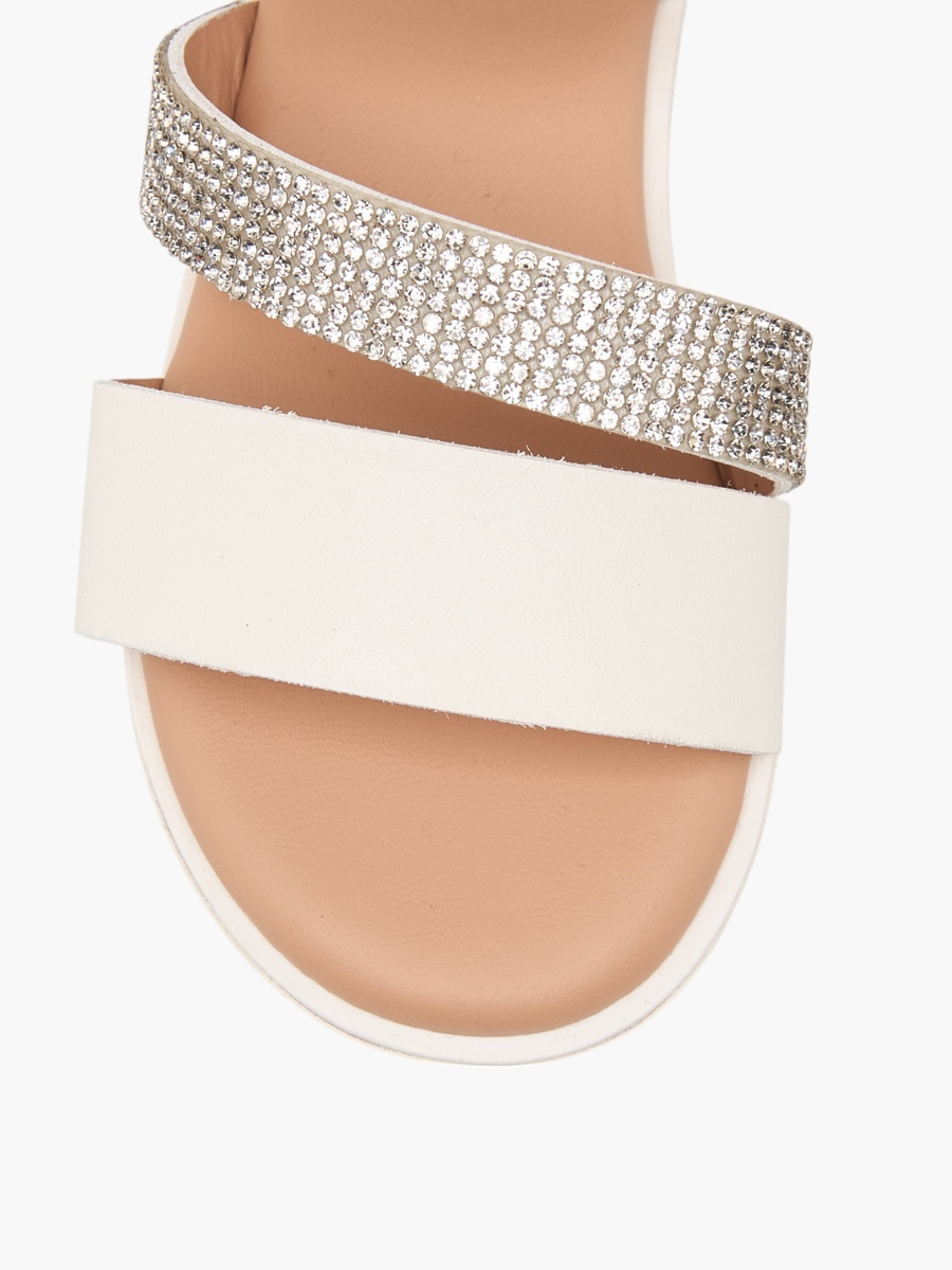 Solid Sandals with Hook and Loop Closure