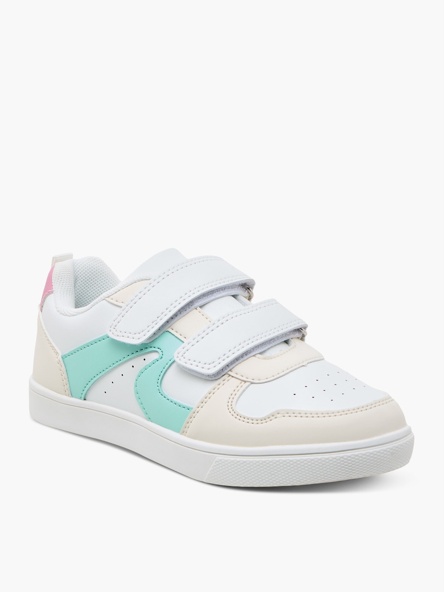 Colourblock Sneakers with Hook and Loop Closure