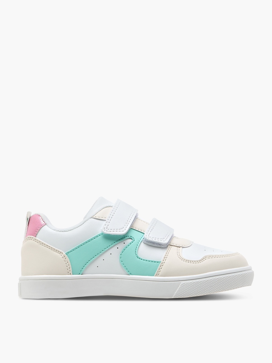 Colourblock Sneakers with Hook and Loop Closure