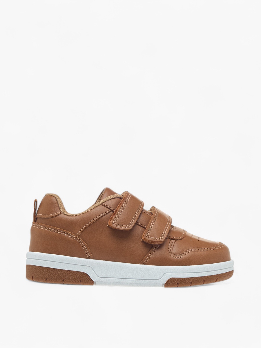 Panelled Sneakers with Hook and Loop Closure