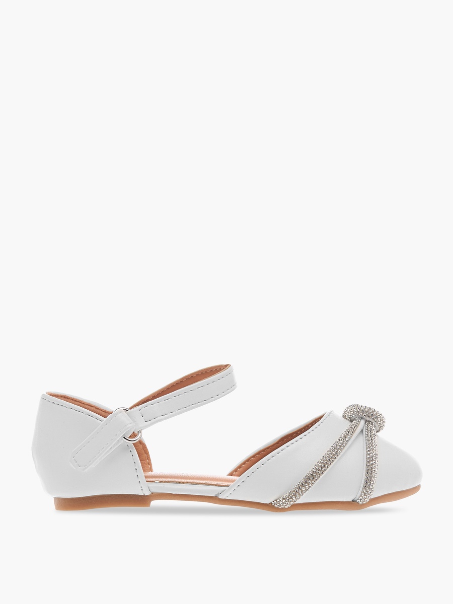 Embellished Ballerina Shoes with Hook and Loop Closure