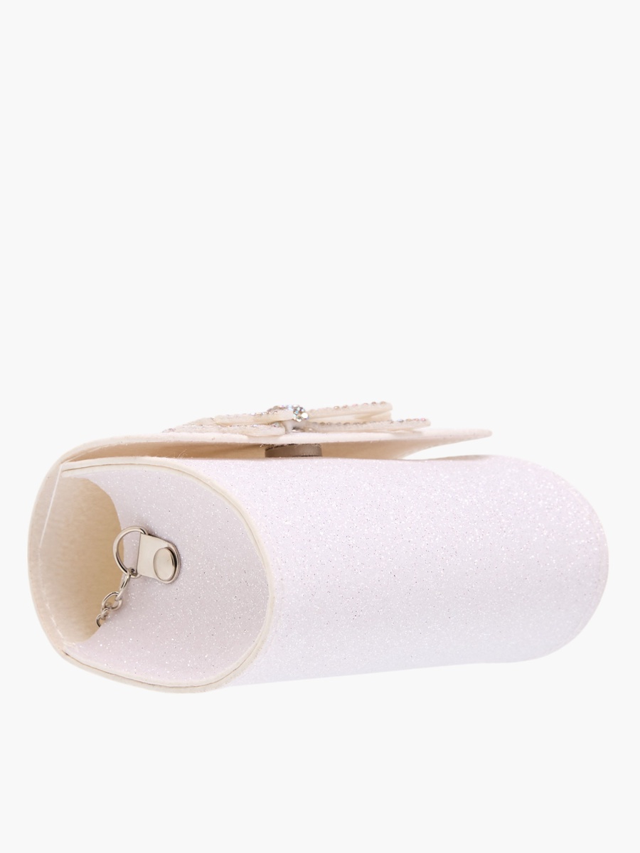 Bow Detail Embellished Sling Bag with Magnetic Closure
