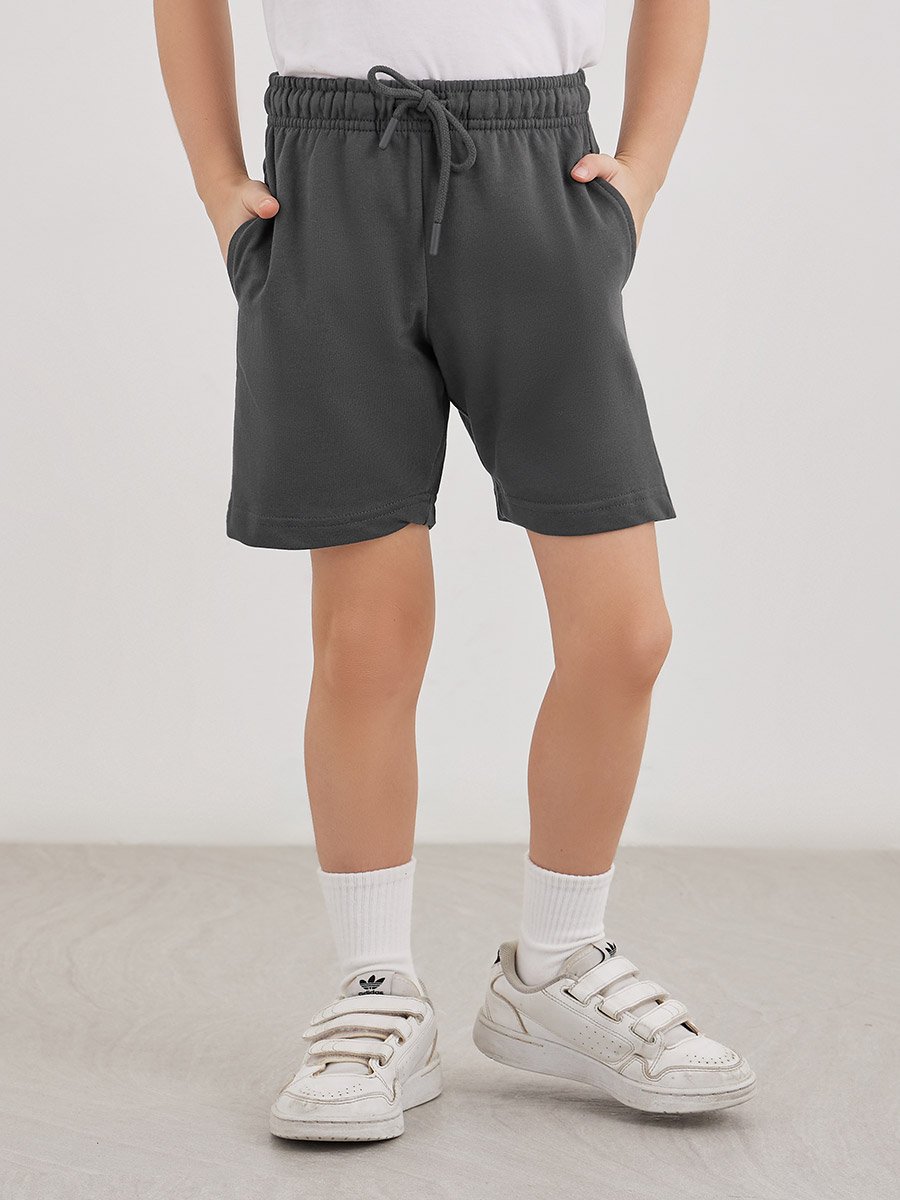 Solid Shorts with Drawsting