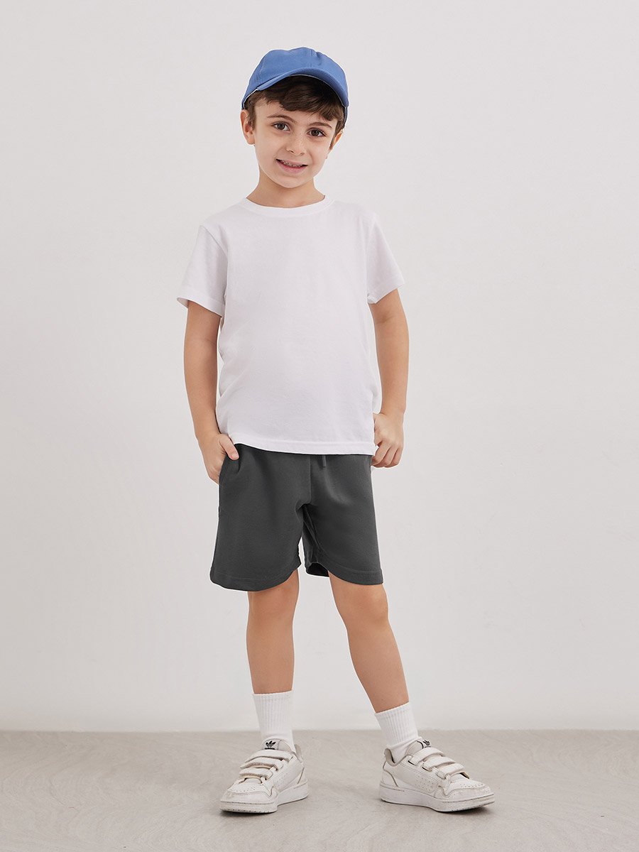 Solid Shorts with Drawsting