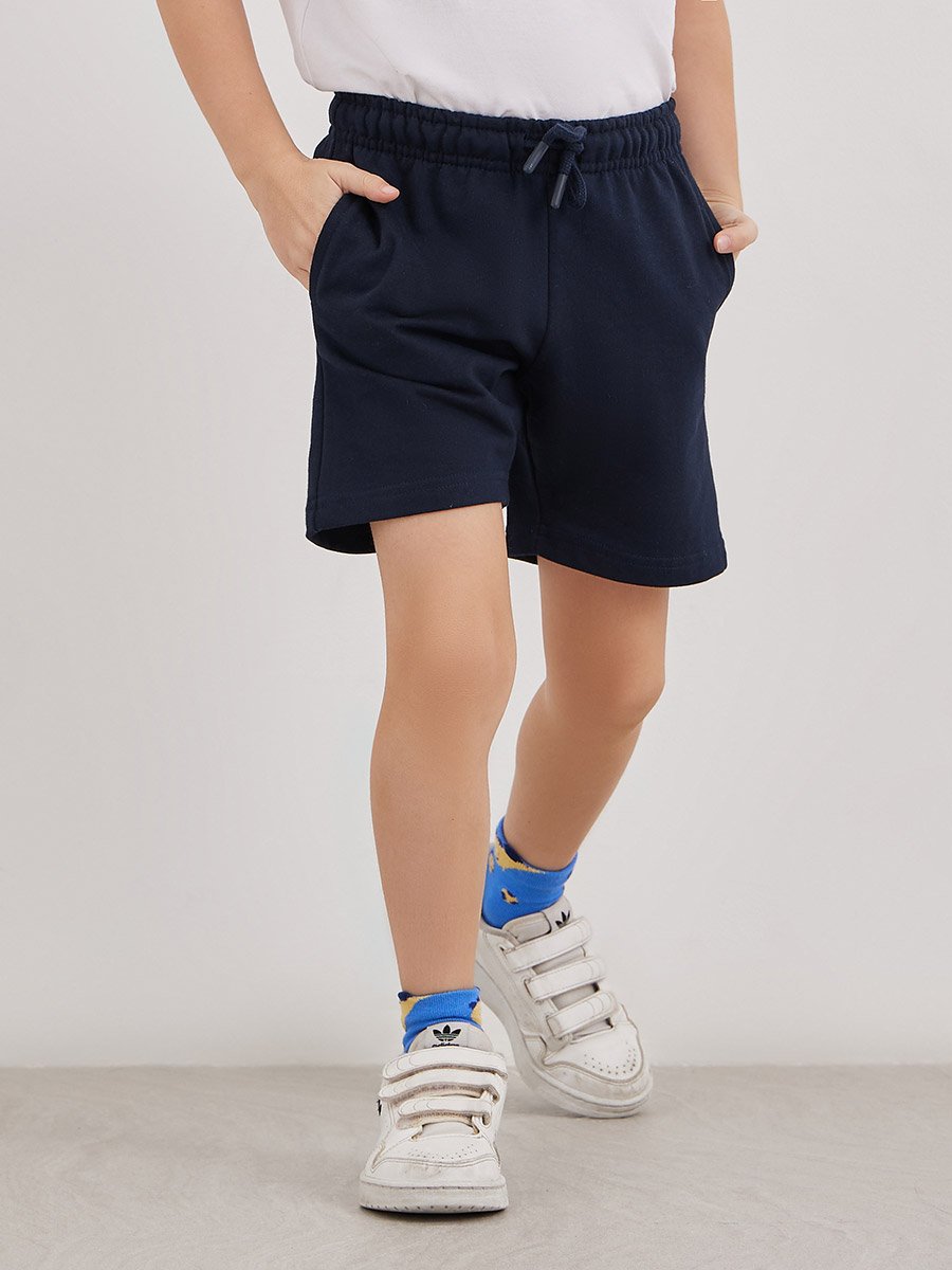 Solid Shorts with Drawsting