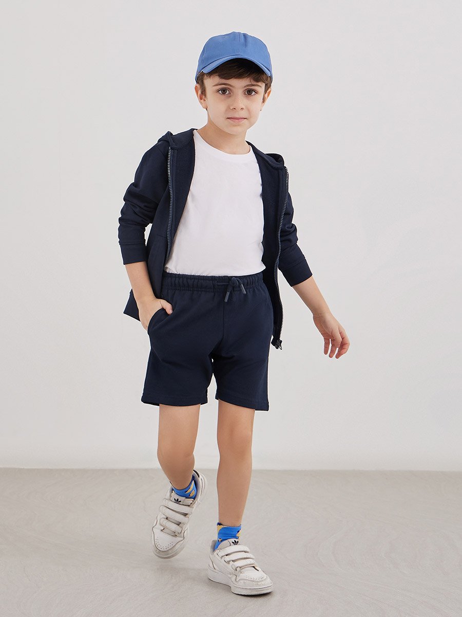 Solid Shorts with Drawsting