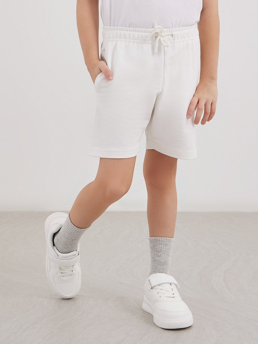 Solid Shorts with Drawstring