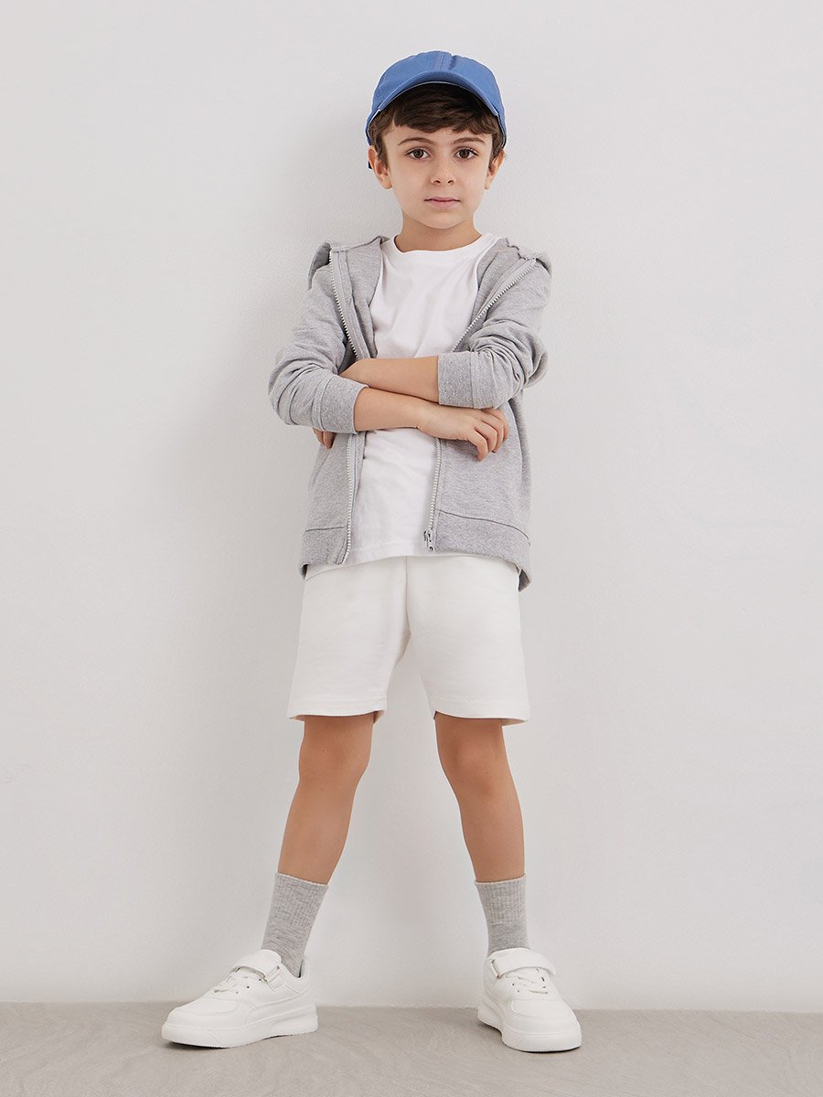 Solid Shorts with Drawstring