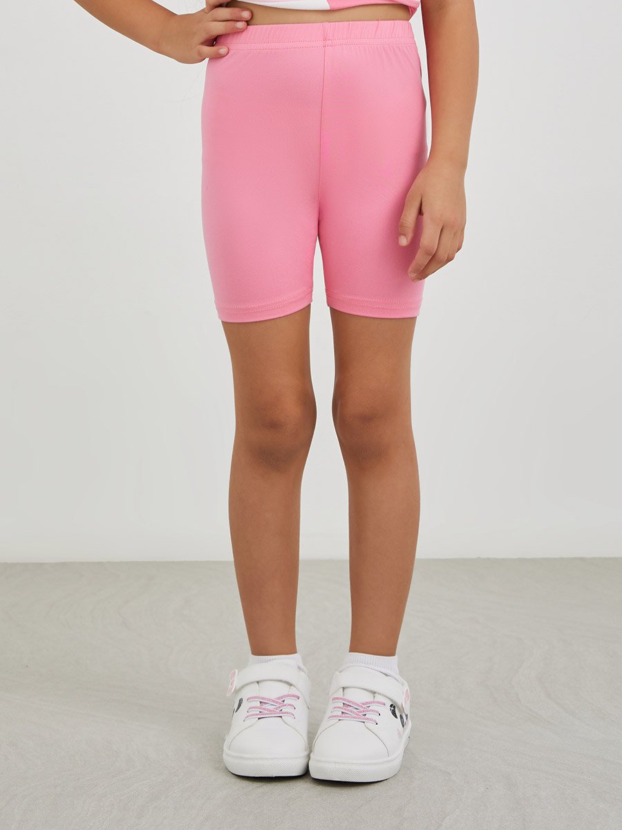 Girls Color Block Oversized T-Shirt and Shorts Set