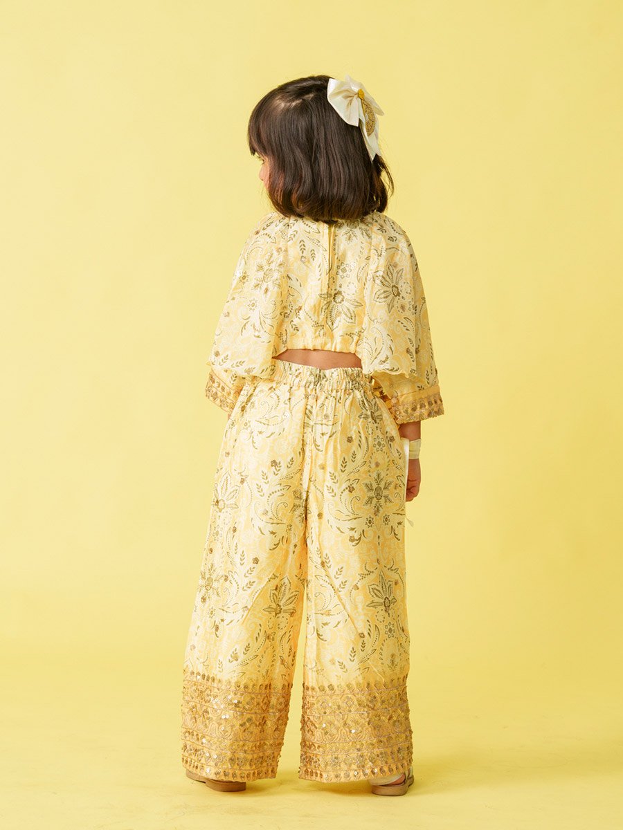 Floral Printed Crop Top and Pants Set