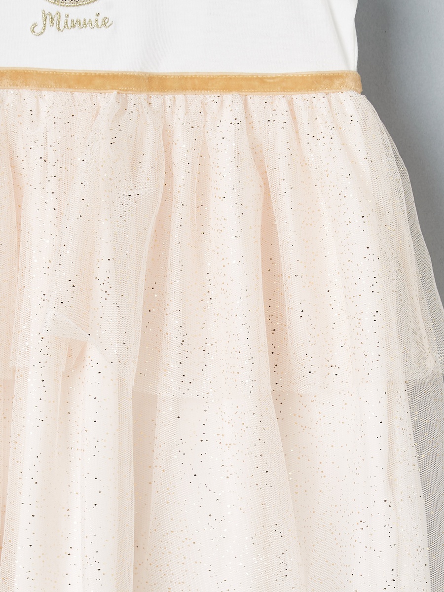 Minnie Mouse Sequinned Cotton Mesh Dress For Default Category at Kuwait |  Styli