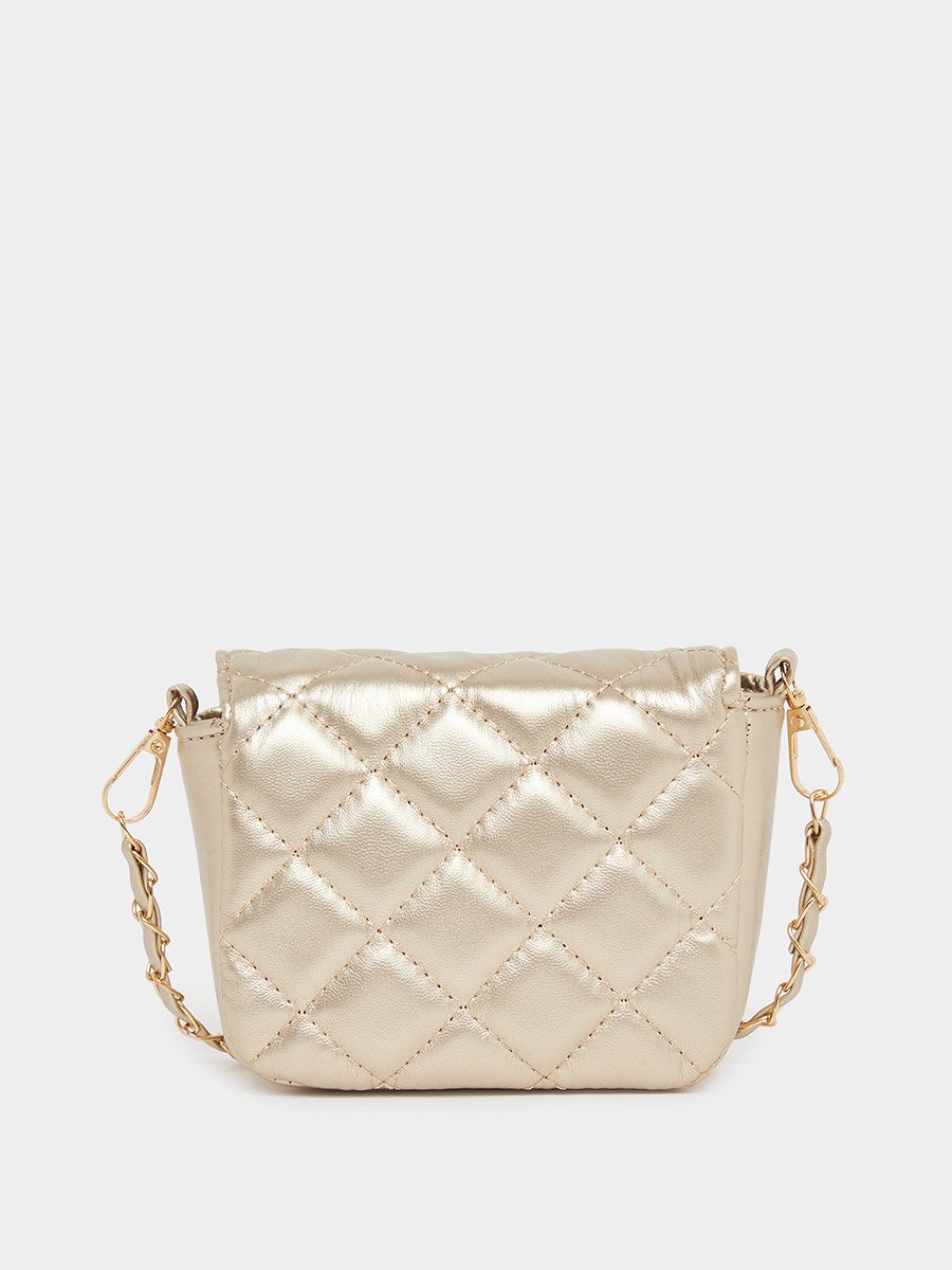 Quilted Crossbody Bag with Chain Strap
