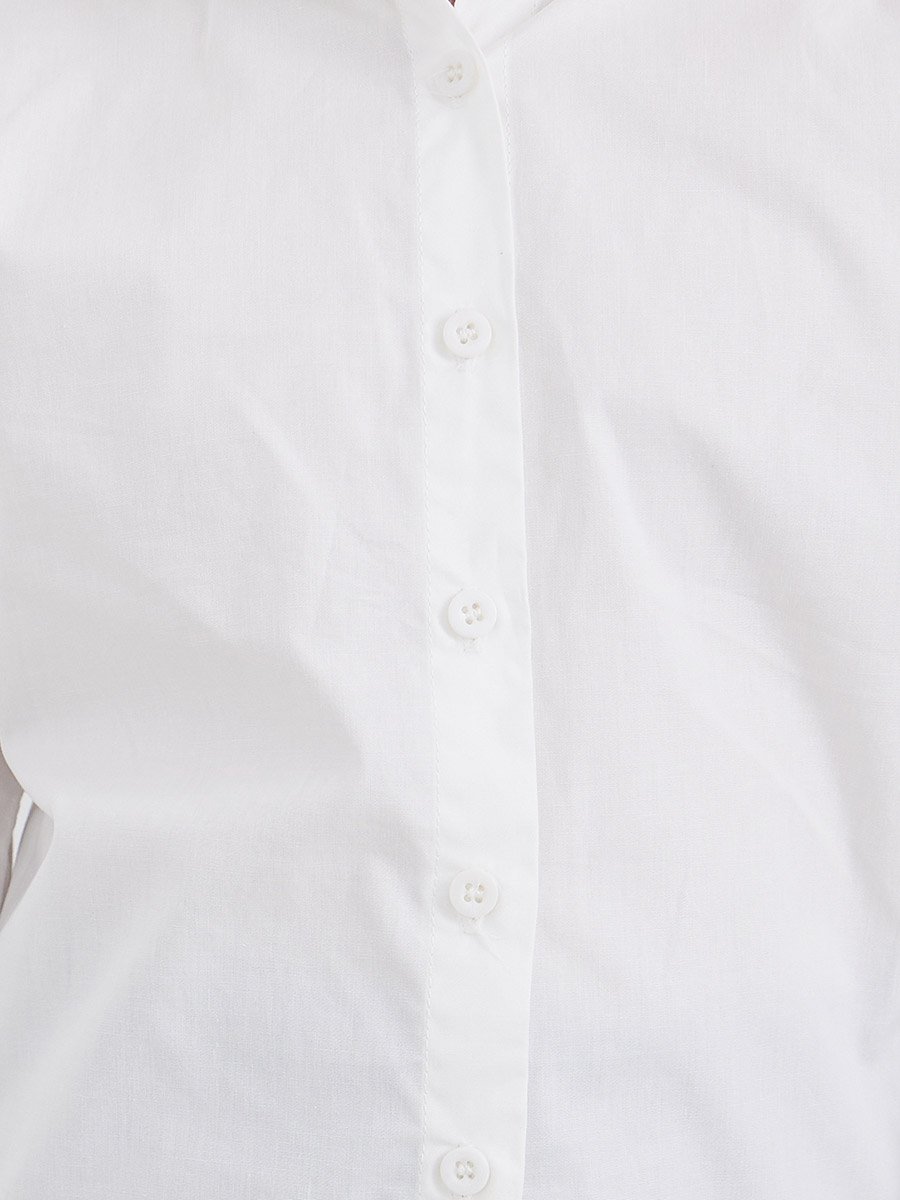 Girls White Peter Pan Collar Shirt