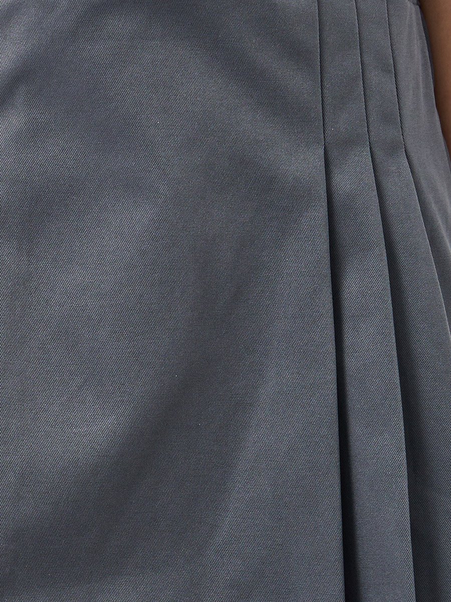 Girls Grey Pinafore Dress with Side Pocket