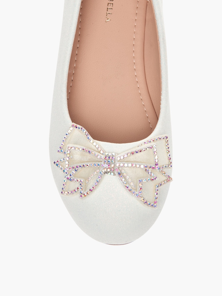 Bow Embellished Slip-On Ballerina Shoes