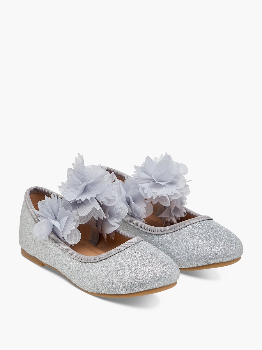 Embellished Ballerina Shoes with Elasticated Strap