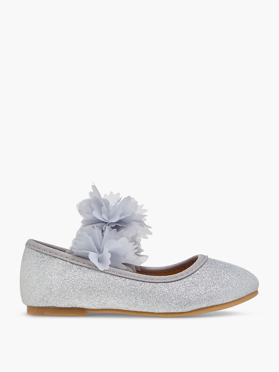 Embellished Ballerina Shoes with Elasticated Strap