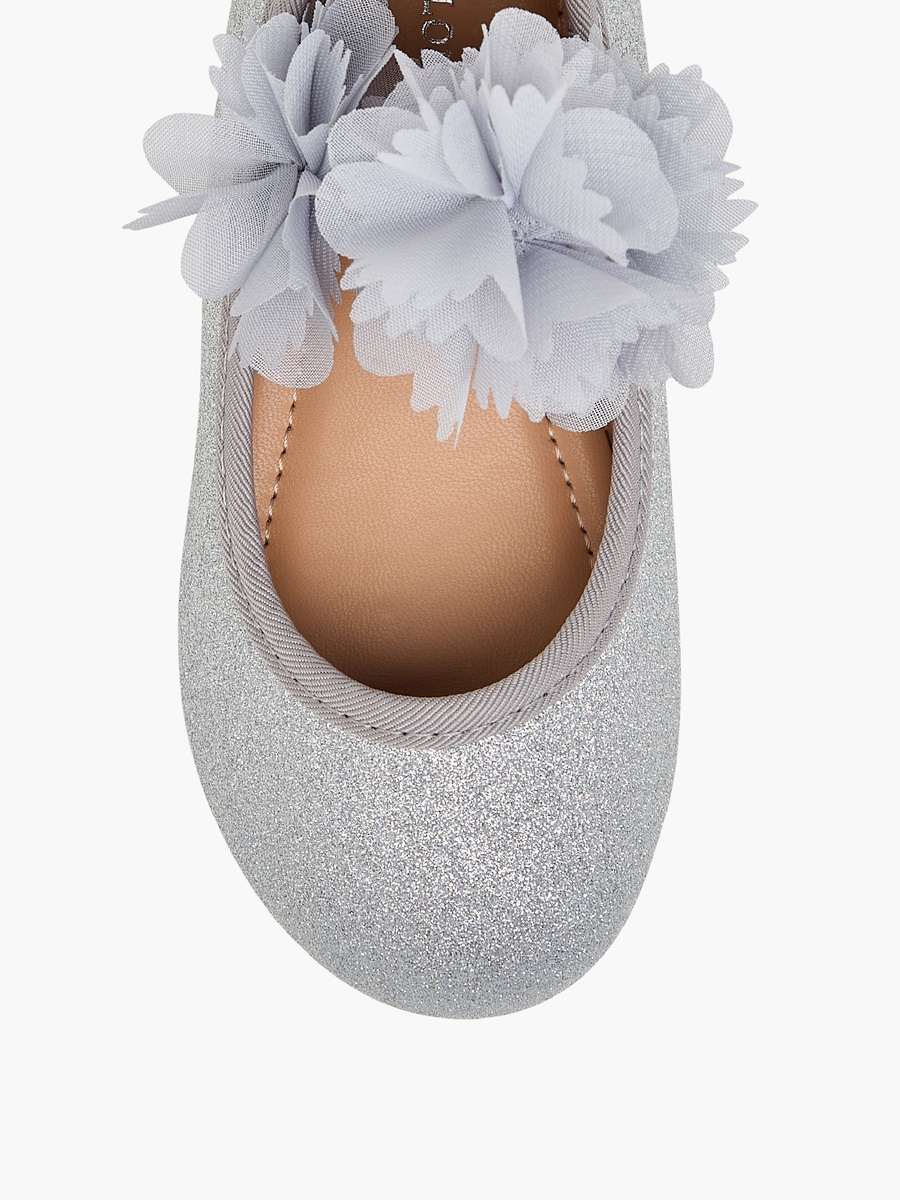Embellished Ballerina Shoes with Elasticated Strap