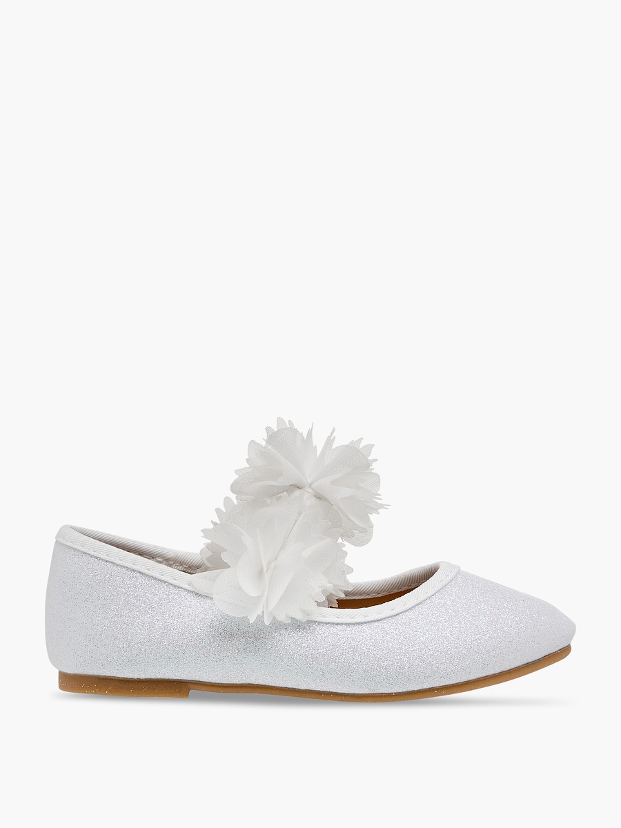 Embellished Ballerina Shoes with Elasticated Strap