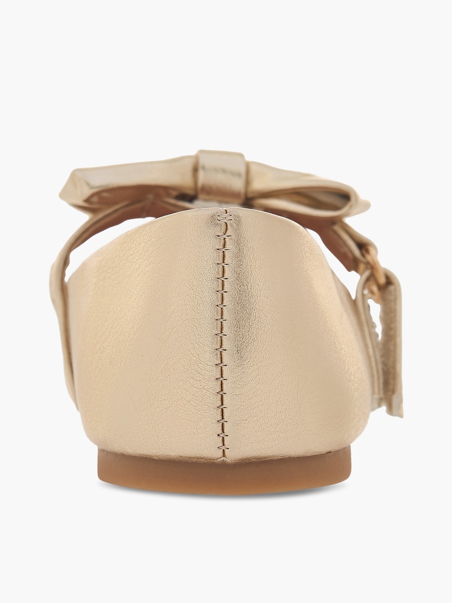 Bow Accented Mary Jane Shoes with Hook and Loop Closure