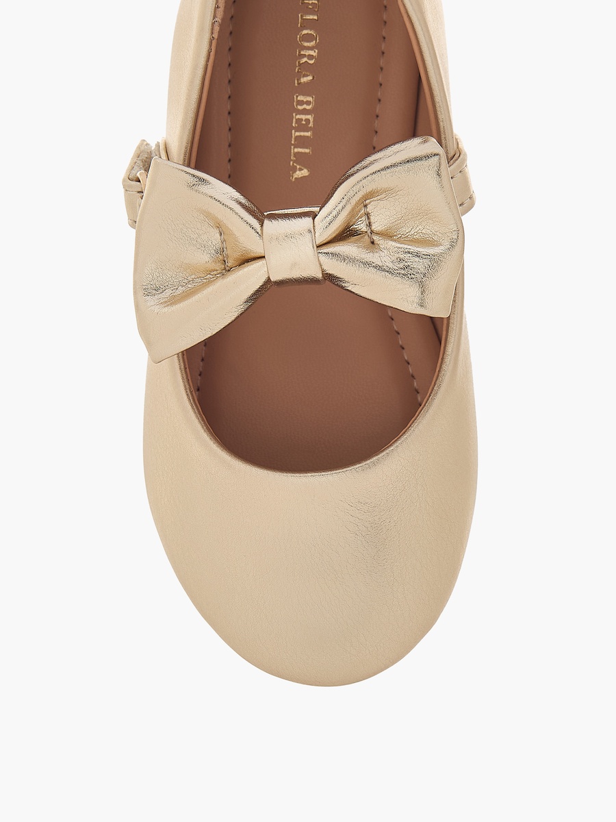 Bow Accented Mary Jane Shoes with Hook and Loop Closure