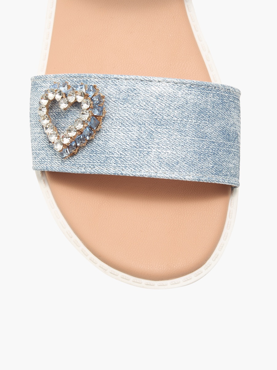 Heart Accent Sandals with Hook and Loop Closure