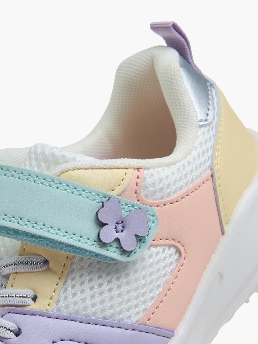Colourblock Sneakers with Hook and Loop Closure