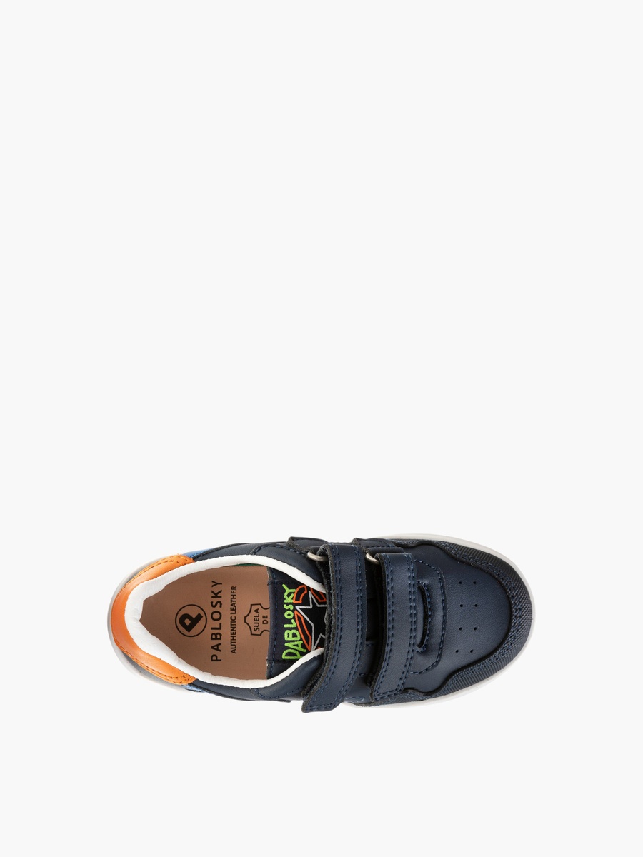 Textured Sneakers with Hook and Loop Closure