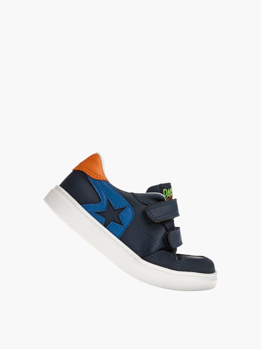 Textured Sneakers with Hook and Loop Closure